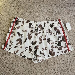 New Cow Print Pajama Shorts